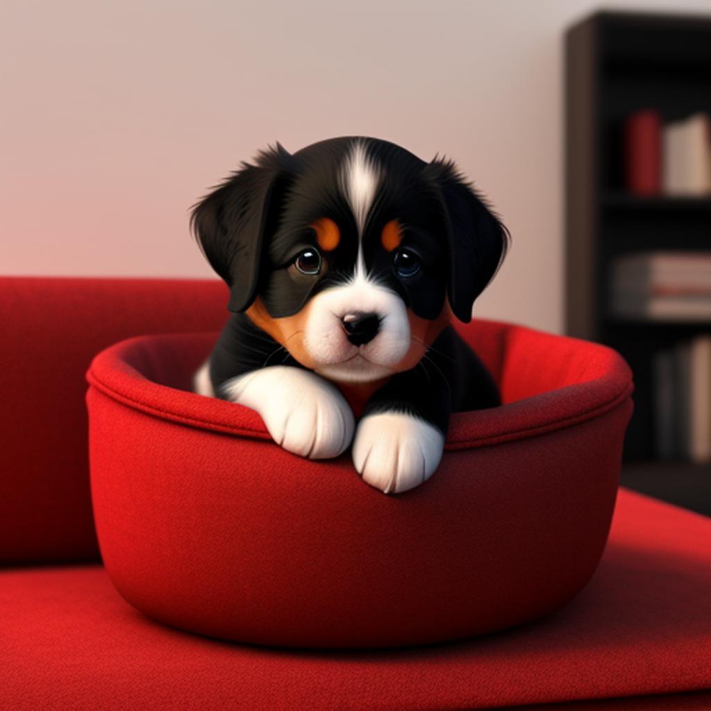 A cute little puppy by @ai_generated