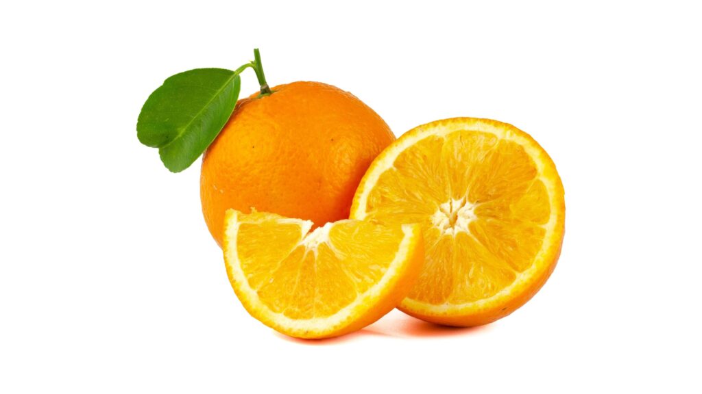 orange isolated on a white background Stock Free