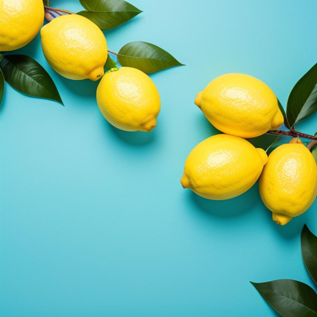 Background, lemon tree turquoise by @ai_generated