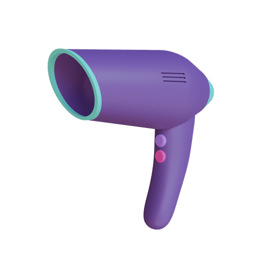 Hairdryer, hair, dryer 3D illustration