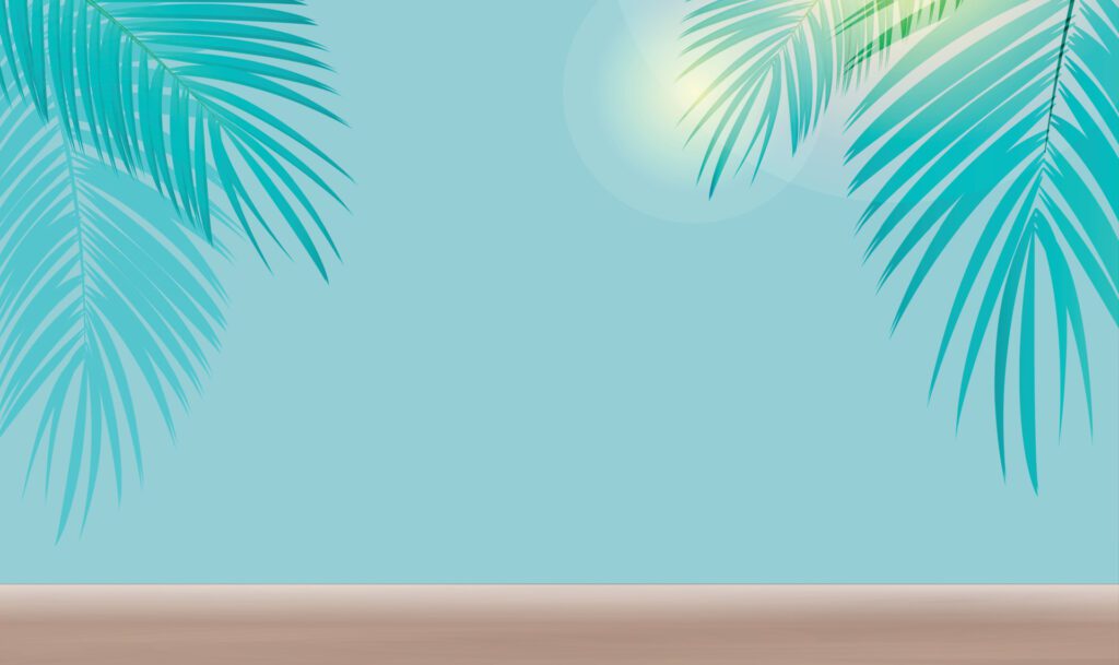 Beautiful Palm Leaf Background. Vector Illustration Free Vector