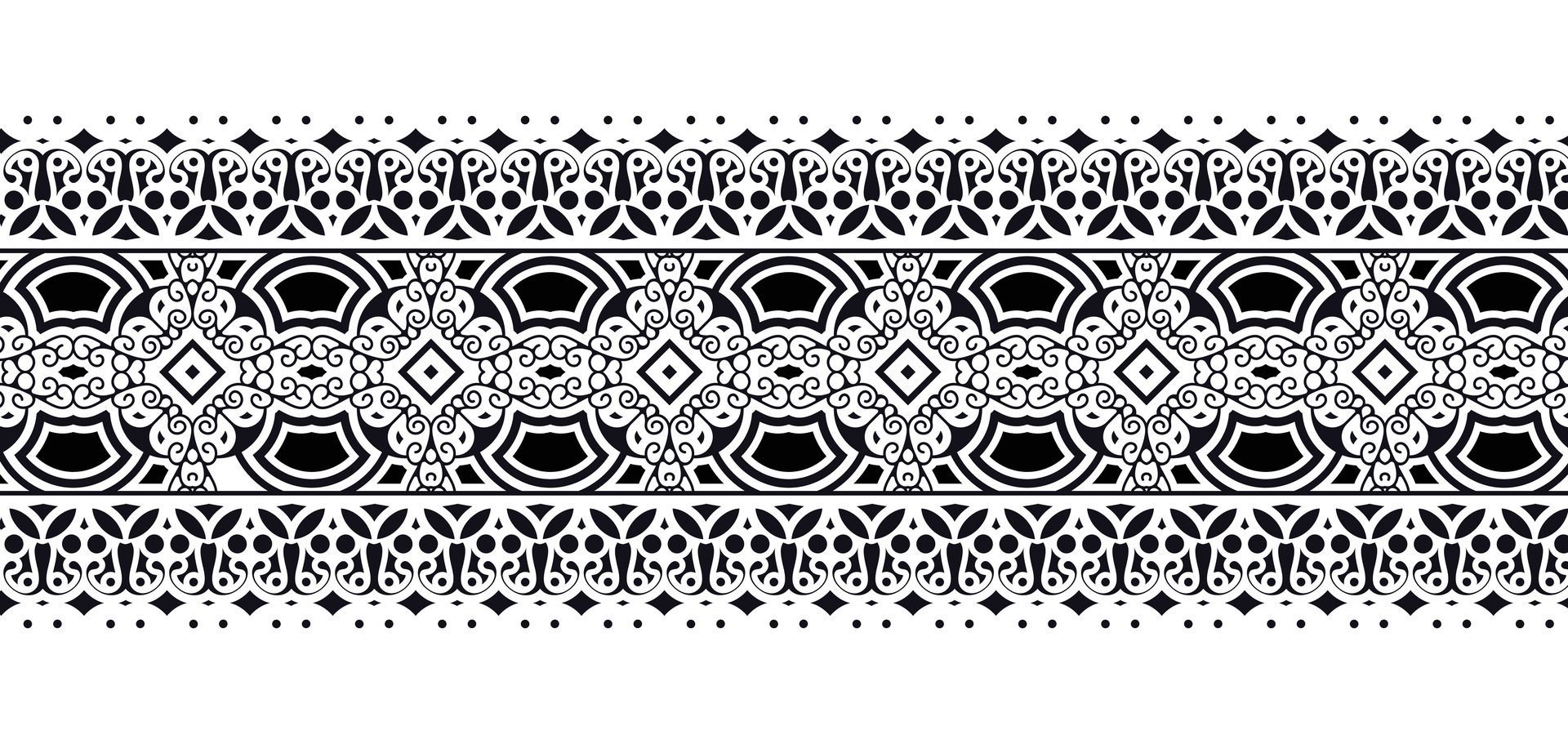 ornamental pattern border Design Template Free Vector