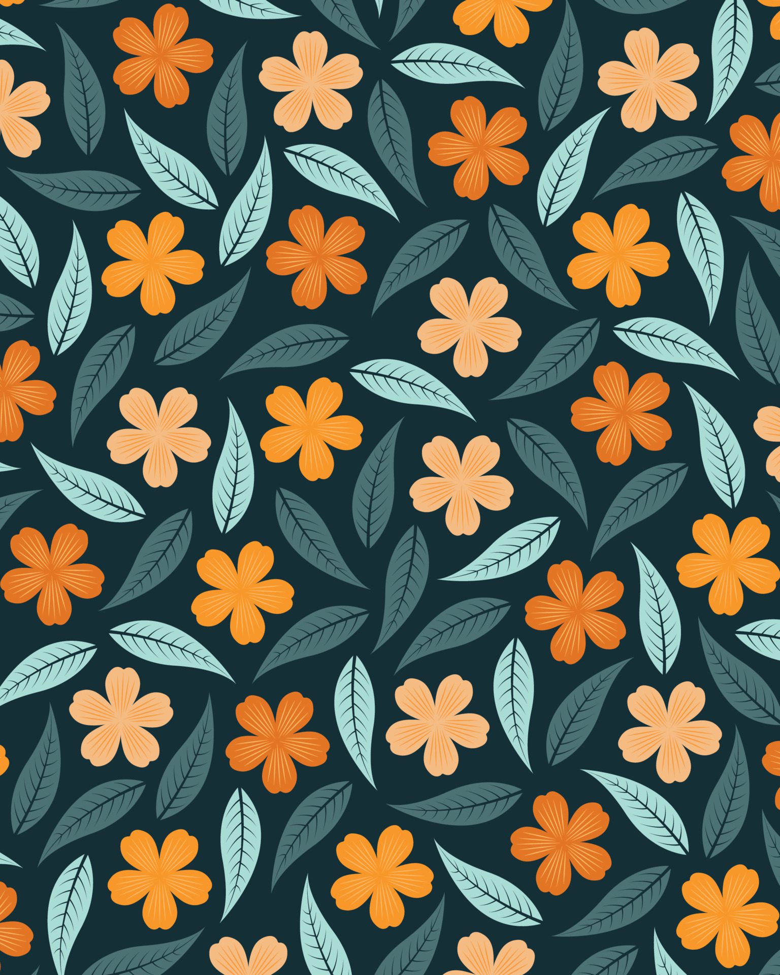 Floral Pattern Vector Free Vector