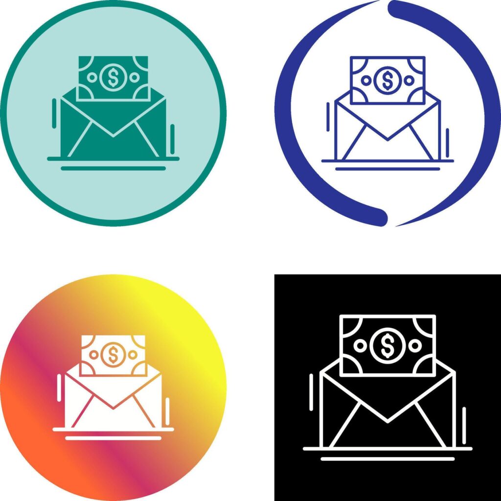 Mail Coin Icon Design Stock Free