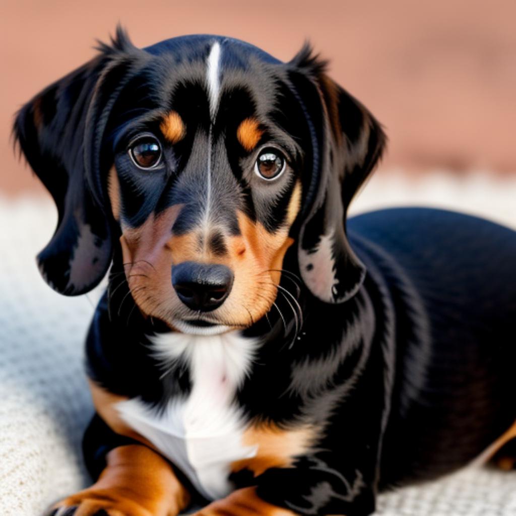 A dachshund with brown, by @ai_generated