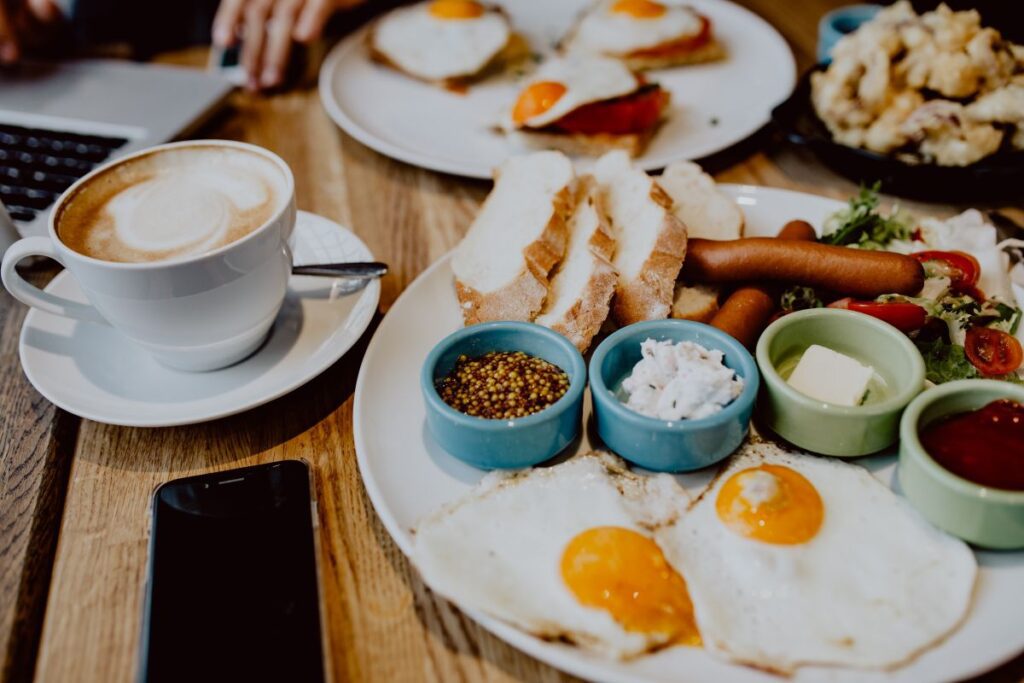 Delicious breakfast for two Stock Free