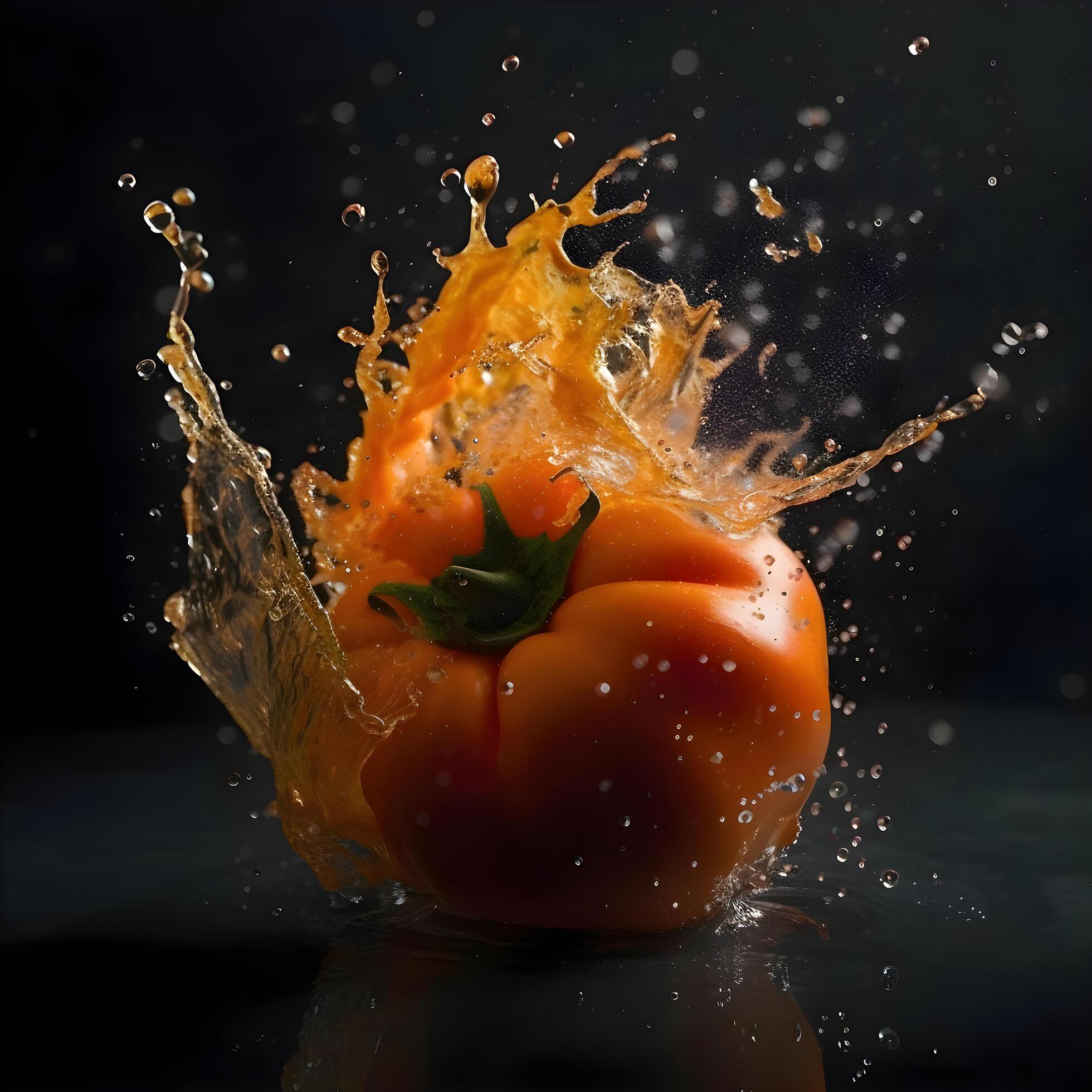 Fresh green cabbage with water splash on black background. Healthy food concept., Image Stock Free