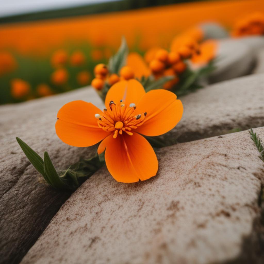 Sea buckthorn and summer by @ai_generated