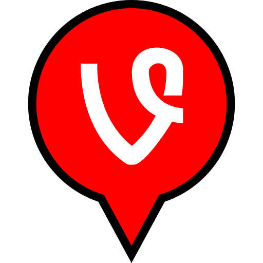 Vine, pin, vine logo icon