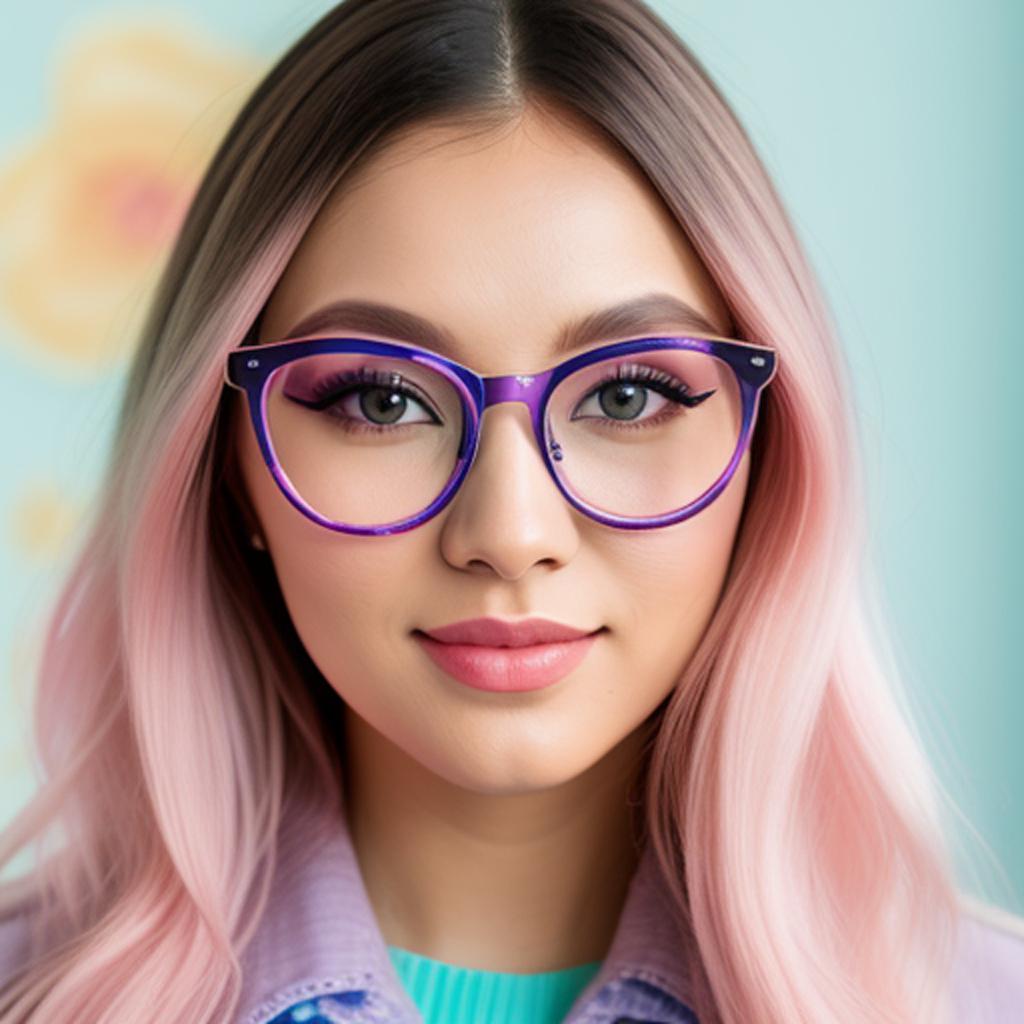 Eyeglasses with pastel colors by @ai_generated