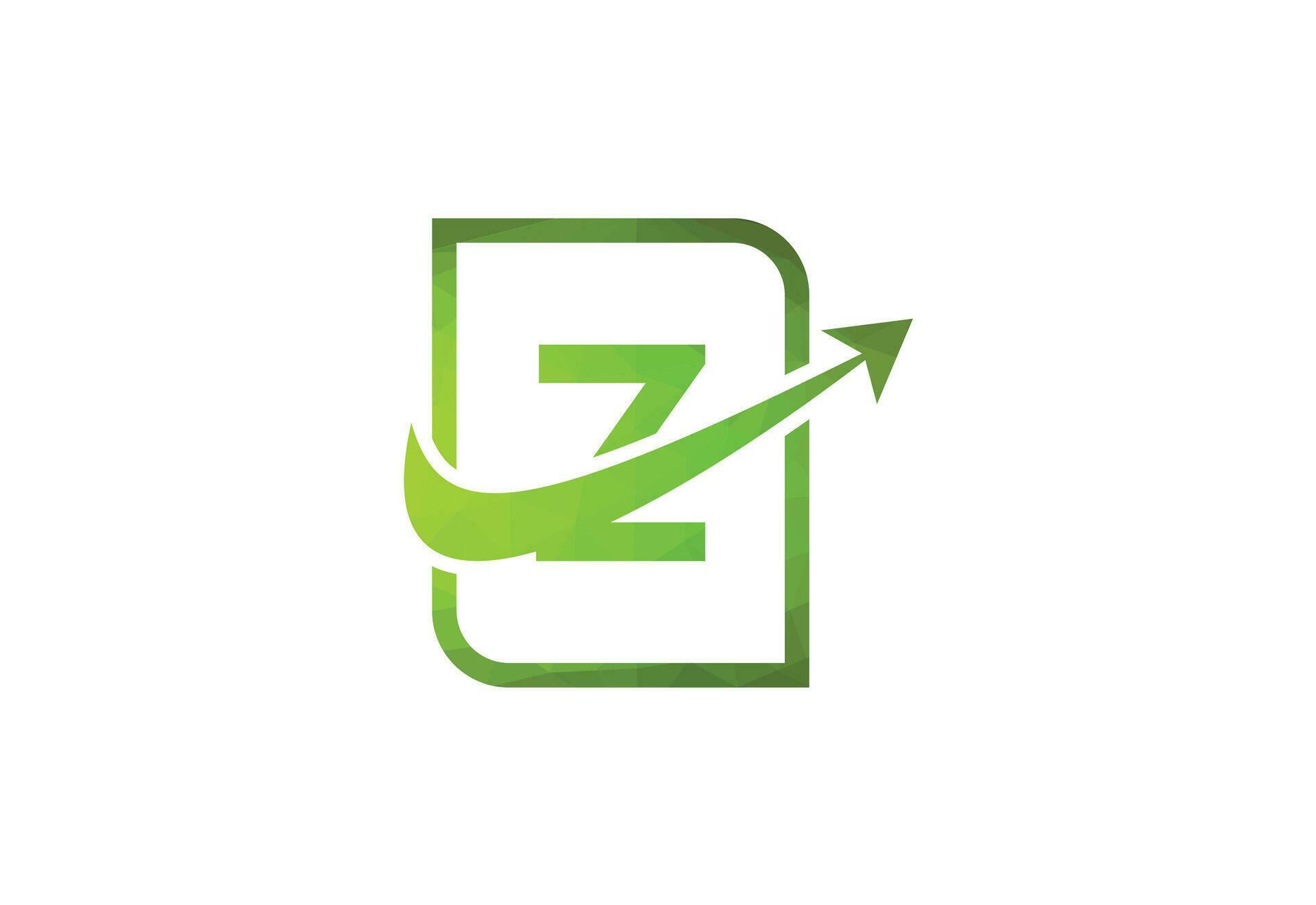 Business letter Z with arrow chart logo vector icon illustration Stock Free