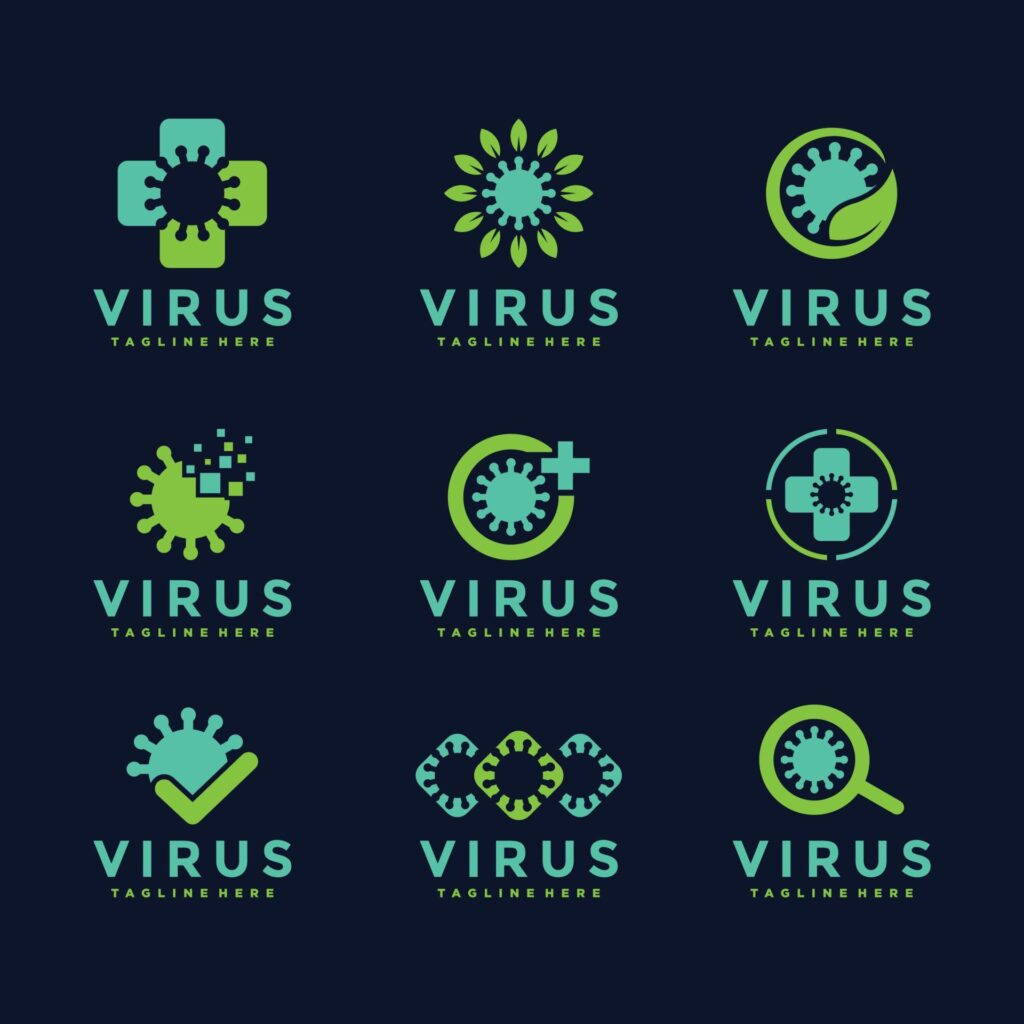 Virus nature bundle logo Stock Free