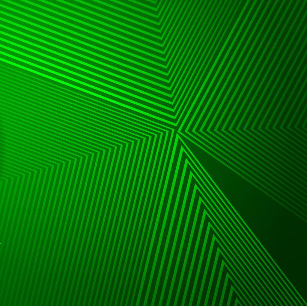 Abstract green geometric lines background illustration vector Free Vector