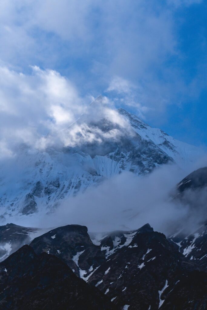 Mountain in Nepal, Annapurna Base Camp, Machapuchare Mountain, Annapurna Trekking, Travel in Nepal Stock Free