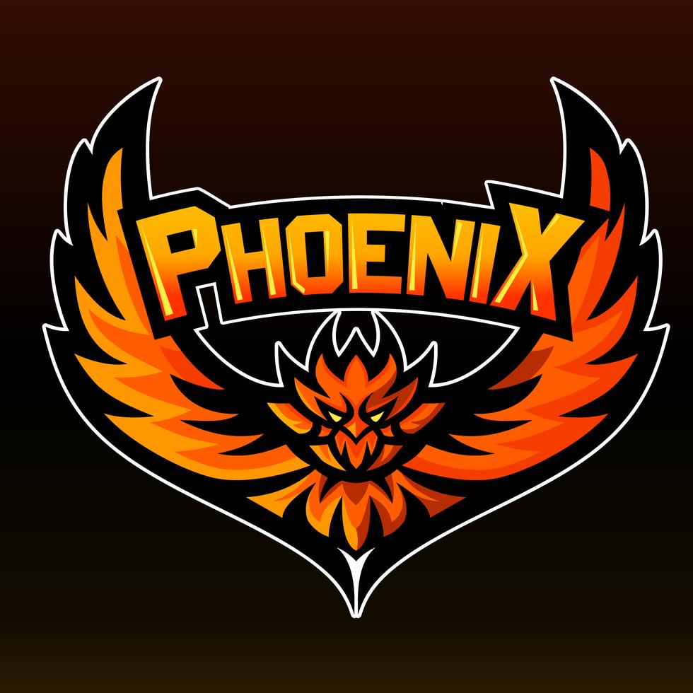 Phoenix, Mascot logo, Sticker Stock Free