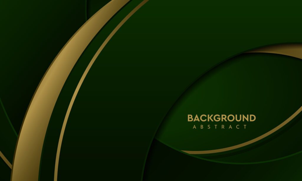 Luxury Green Background With a golden color combination abstract geometric Free Vector and Free SVG