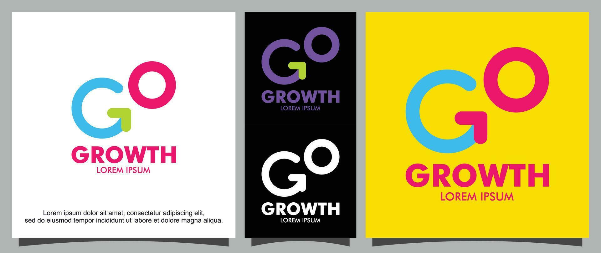 Up arrow growth logo template Stock Free