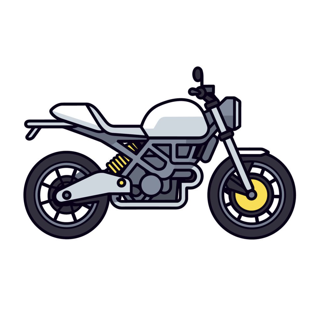 Motorcycle isolated on white background Free Vector