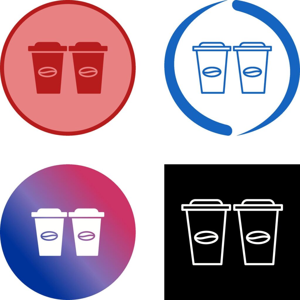 Two Coffees Icon Design Stock Free