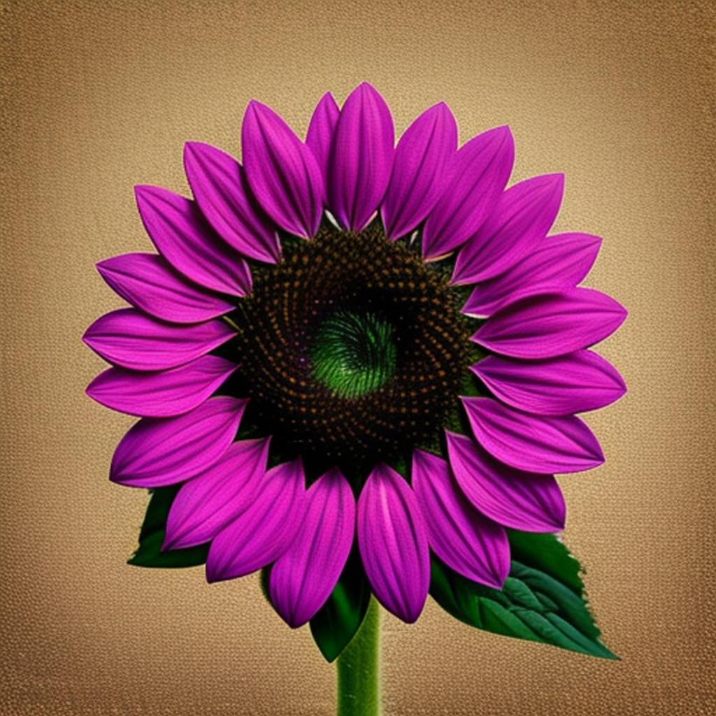 Purple sunflower by @dy4ox_fu by @ai_generated