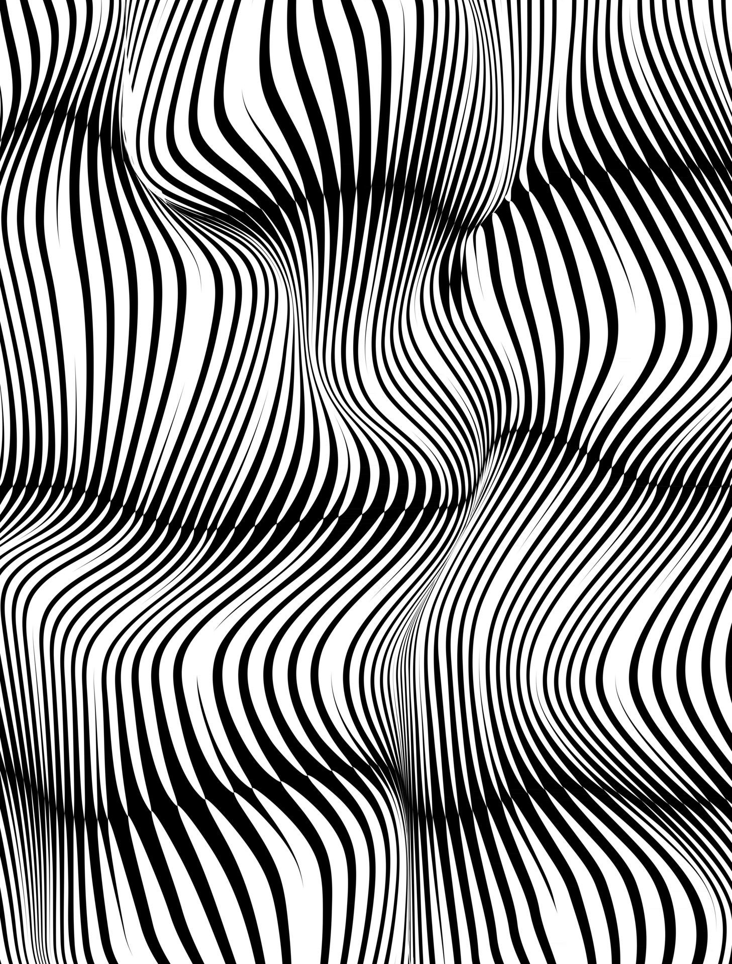 Abstract Wave Zebra Pattern Background. Vector Illustration Free Vector