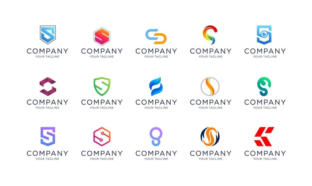 set of Letter S logo collection template Stock Free