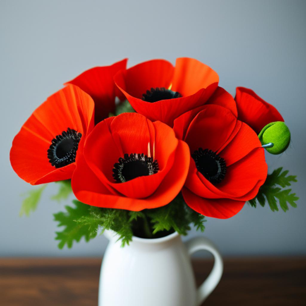 Poppy bouquet by @21yv33nr by @ai_generated