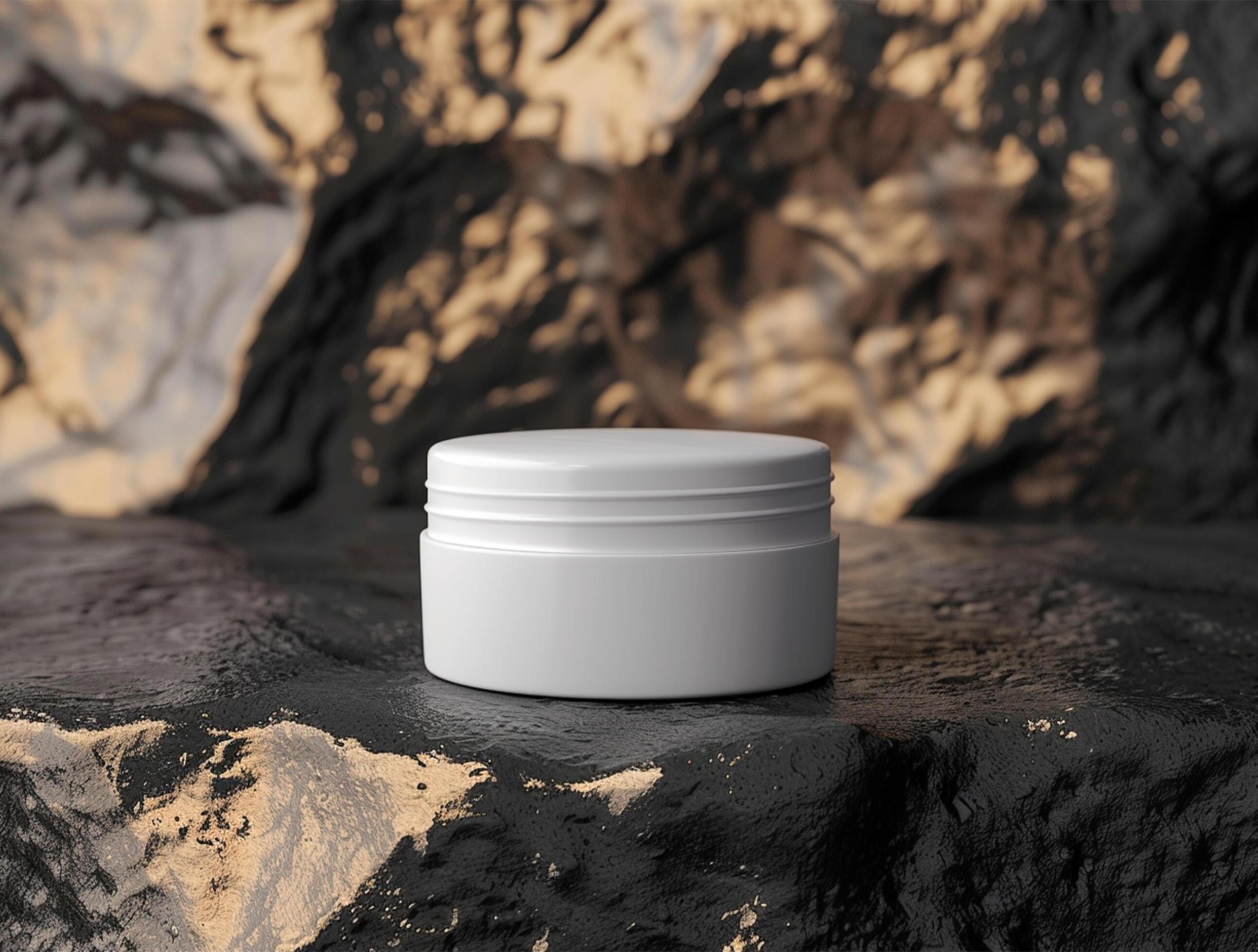 blank white cosmetic bottle luxury background for mockup Stock Free