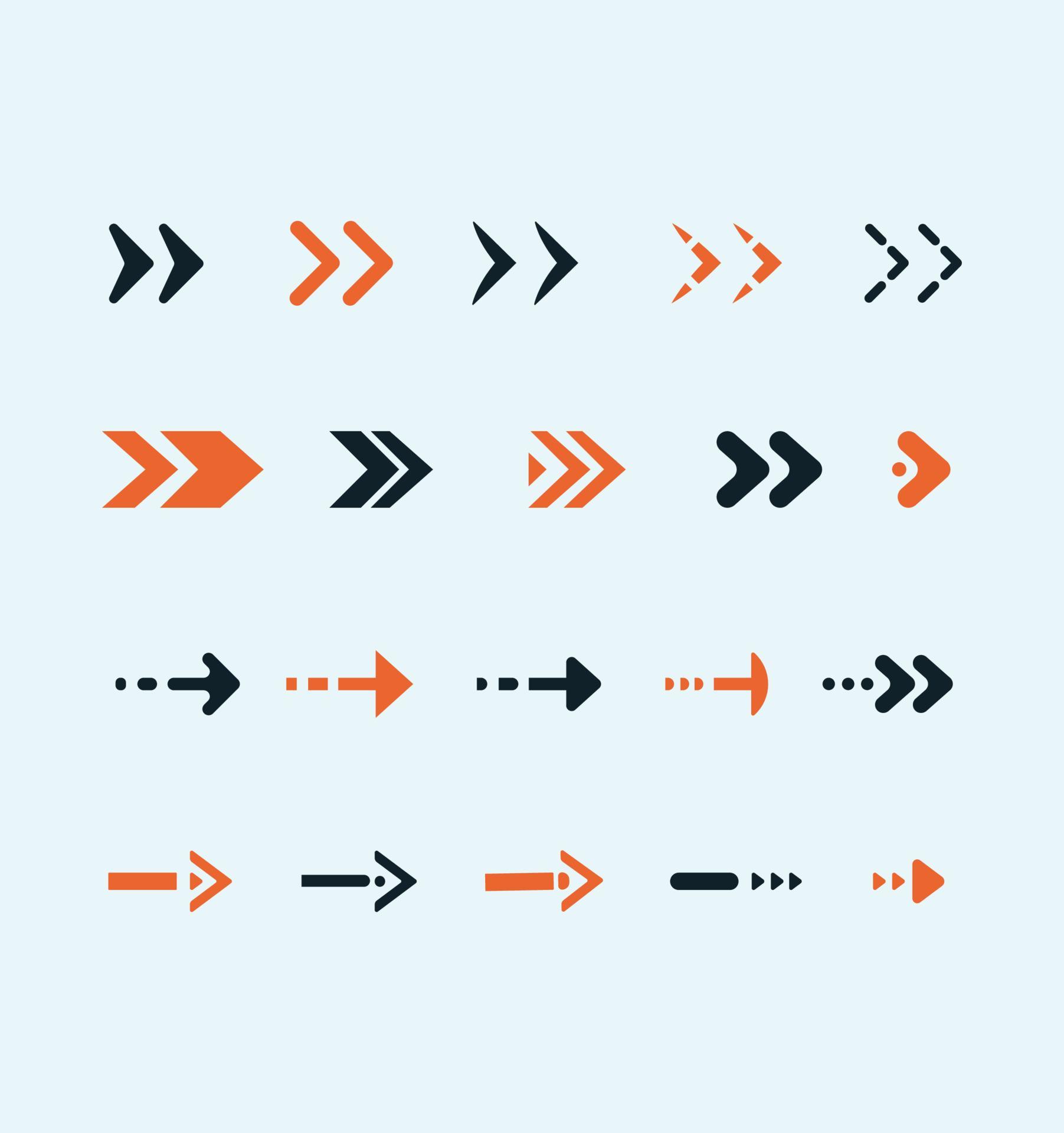 modern colorful arrows in vector Stock Free