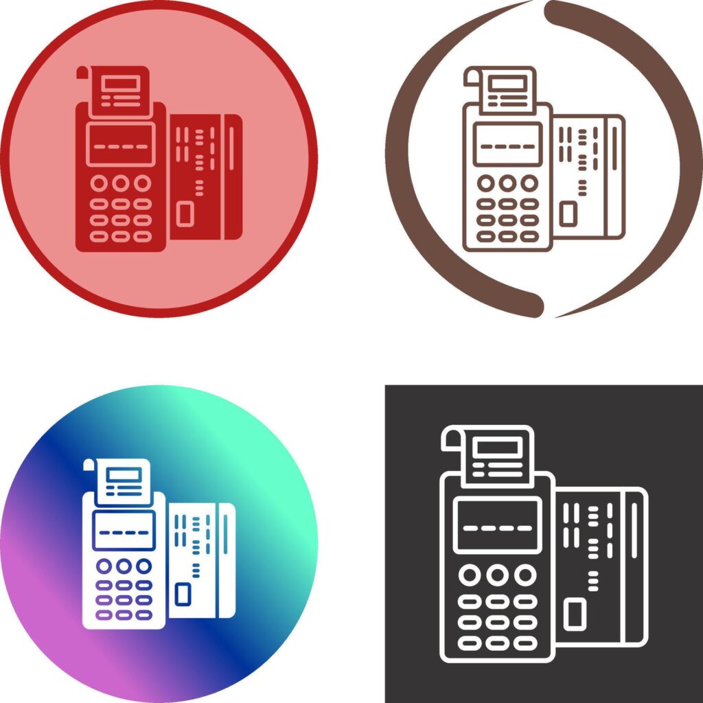 Pos Terminal Icon Design Stock Free