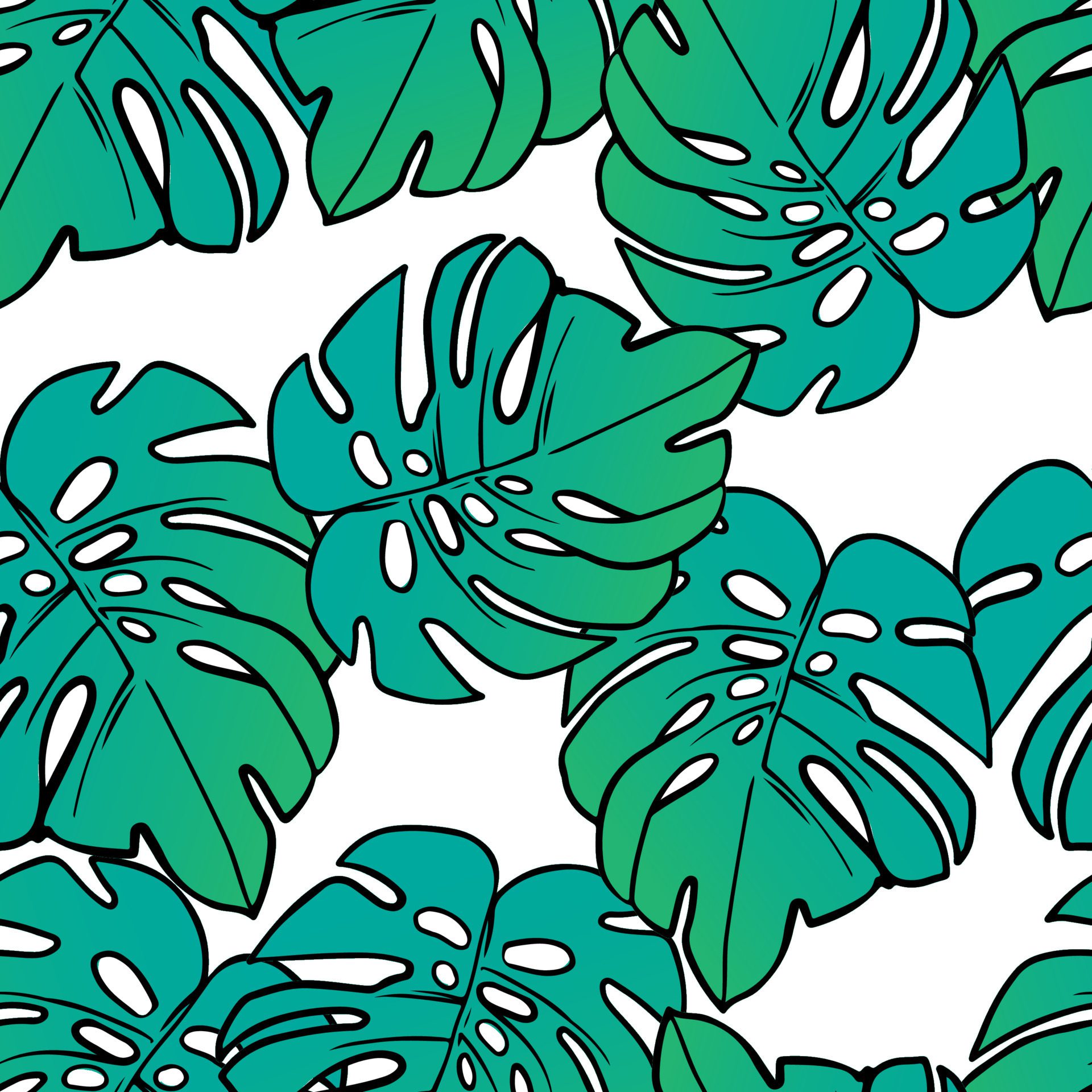 Geometric plant seamless pattern Free Vector and Free SVG