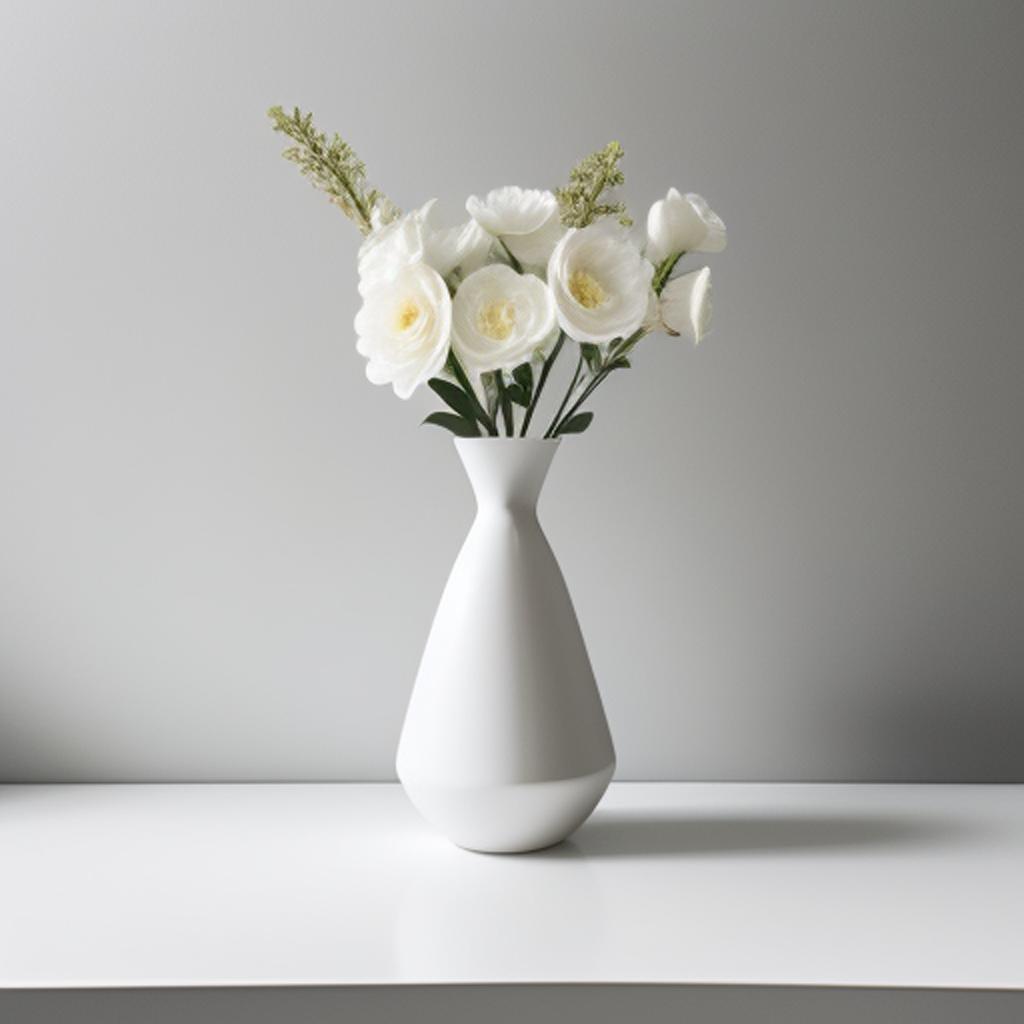 Minimalist vase, sleek ceramic by @ai_generated