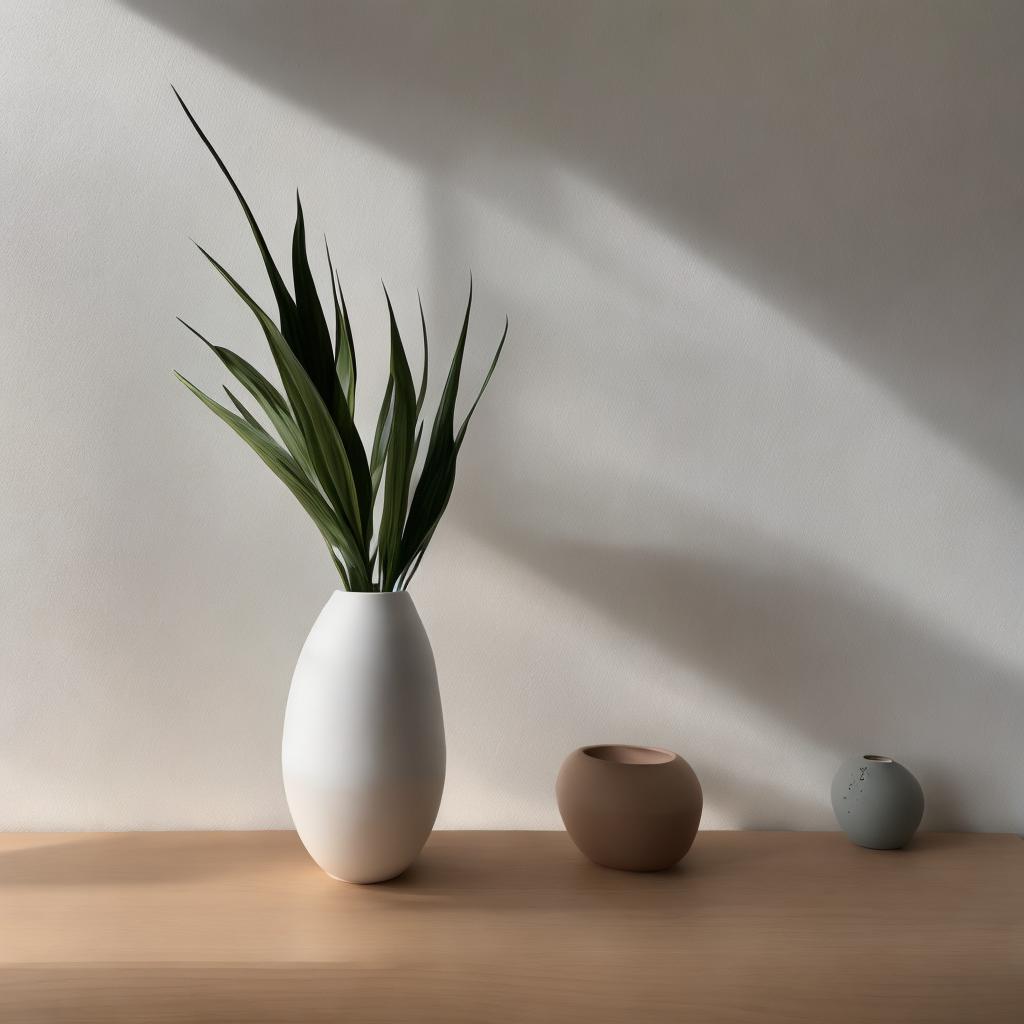 Minimalist ceramic vase, matte by @ai_generated