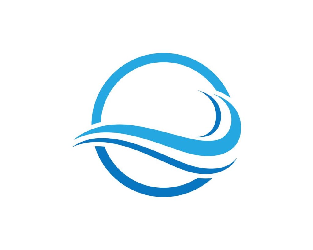 wave beach logo Stock Free