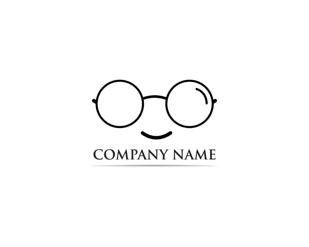 Glasses Logo Design vector Stock Free