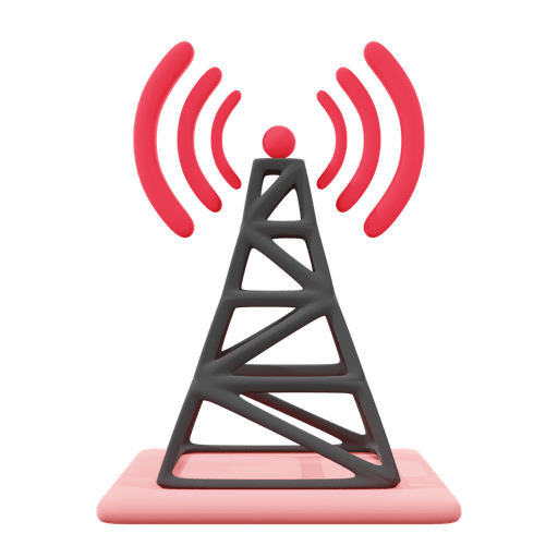 Tower, signal, wifi 3D illustration