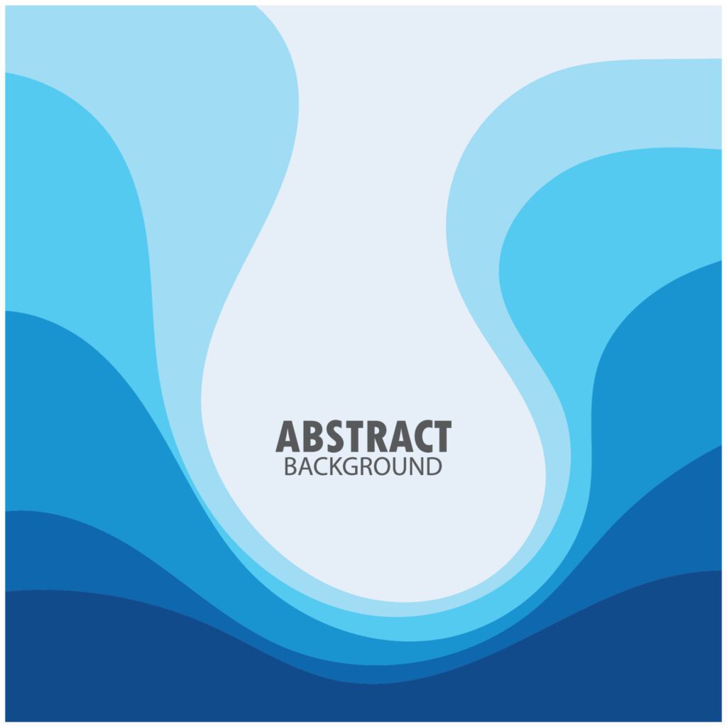 ABSTRACT WAVE BACKGROUND DESIGN WITH BLUE COMBINATION VECTOR Free Vector