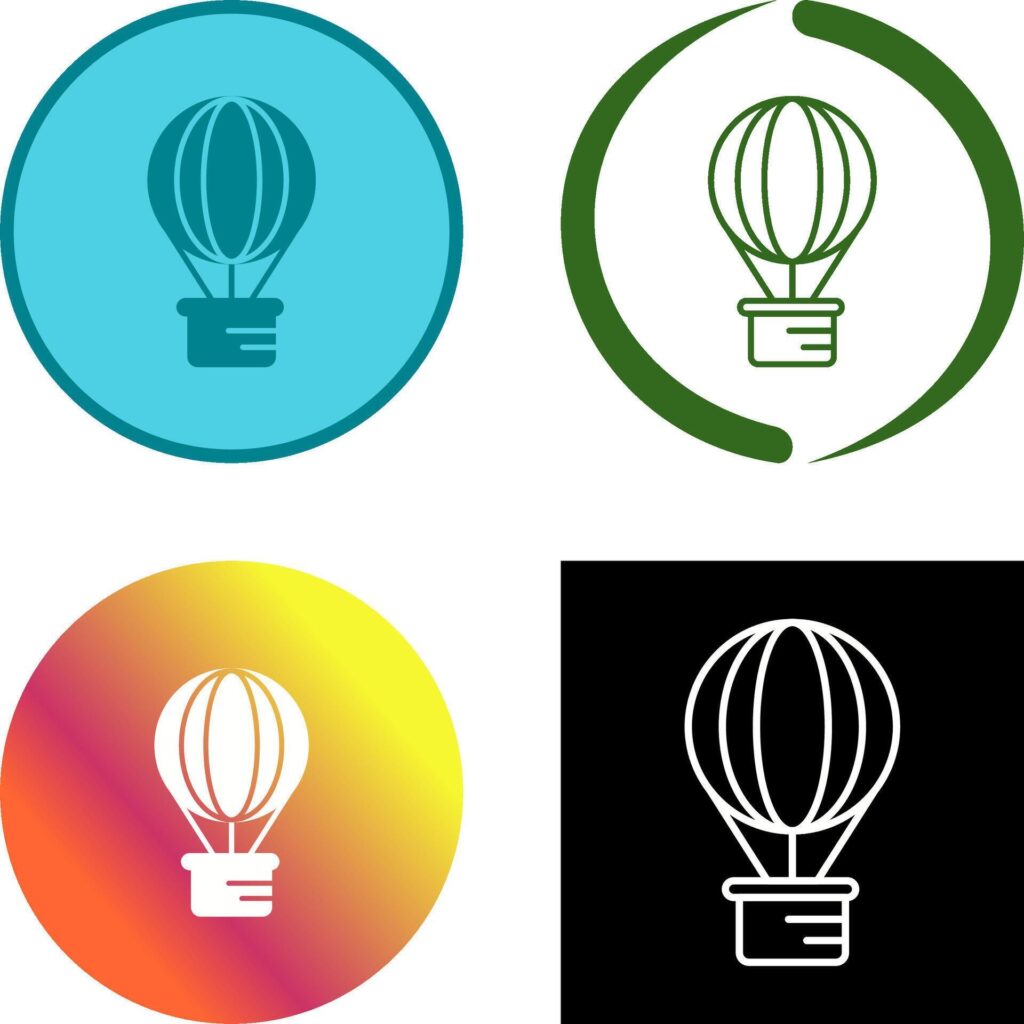 Hot Air Balloon Icon Design Stock Free