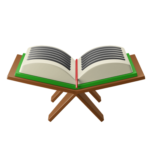 Holy quran, reading, knowledge 3D illustration