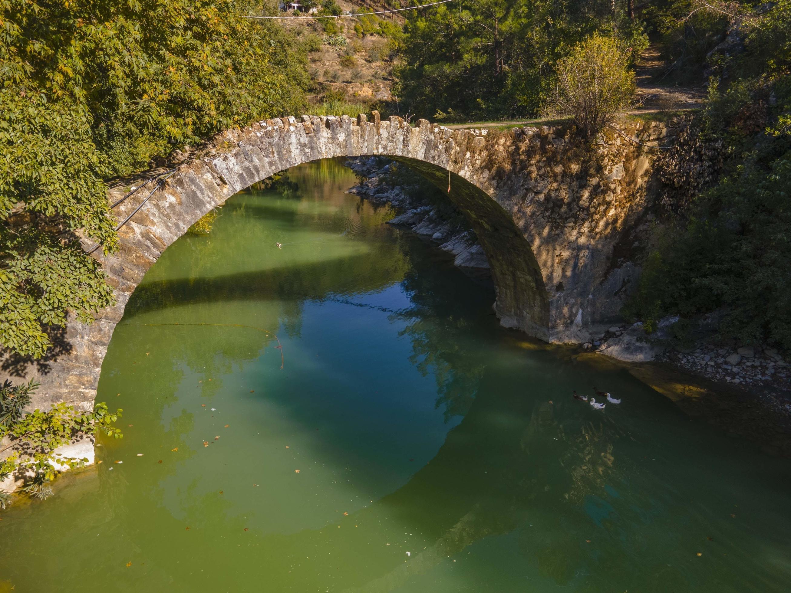 breathtaking views from the air in nature. it’s autumn here Stock Free