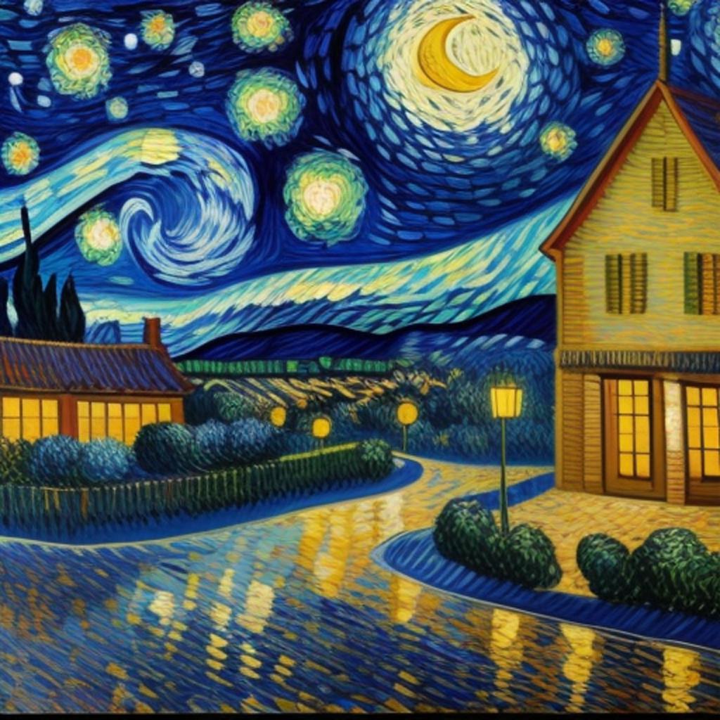 Starry night vincent vangogh by @ai_generated