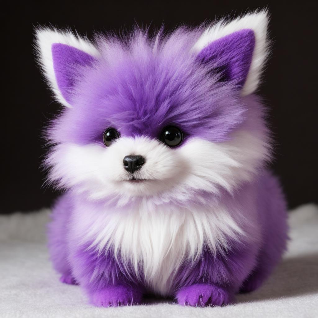 Purple cute soft fuzzy by @ai_generated