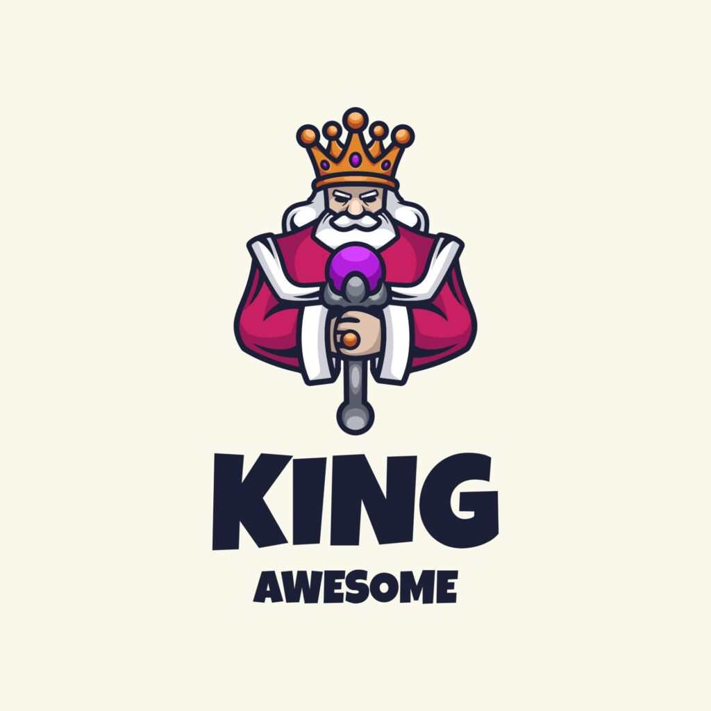 Illustration vector graphic of King, good for logo design Stock Free