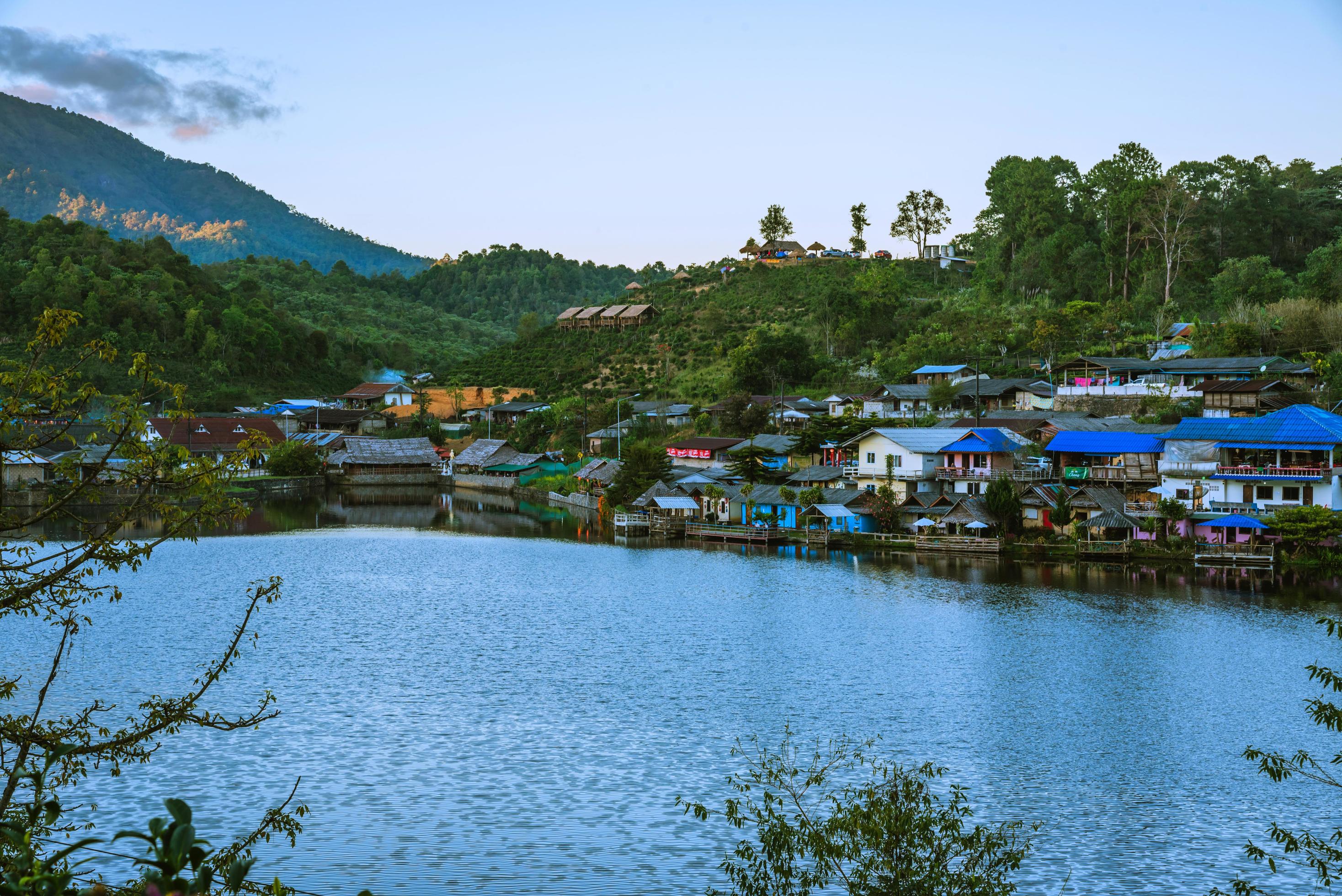 Nature tourism on the mountain Chinese village. at Ban Rak Thai village Mae Hong Son in Thailand. Stock Free