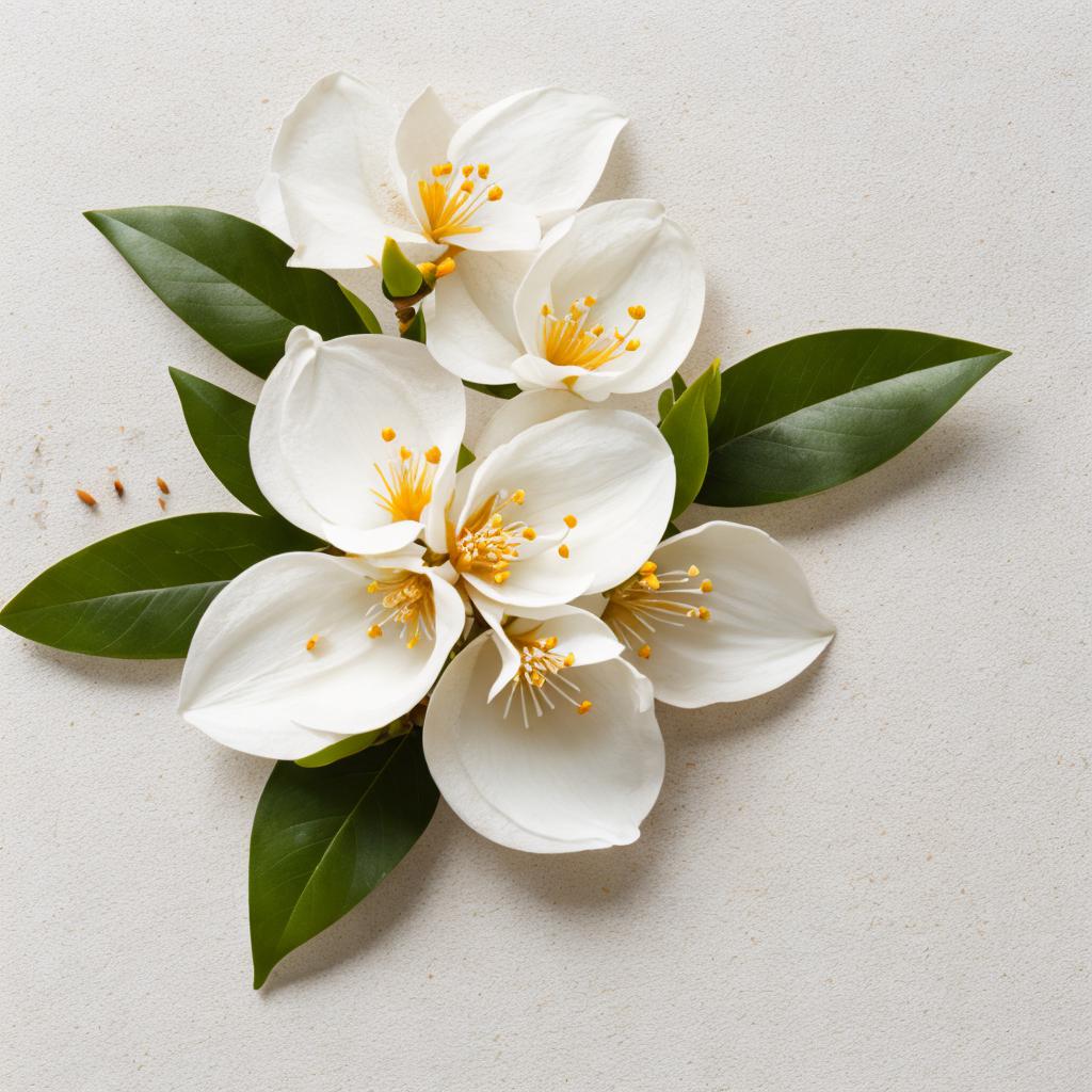 Orange blossom, jasmine flower by @ai_generated