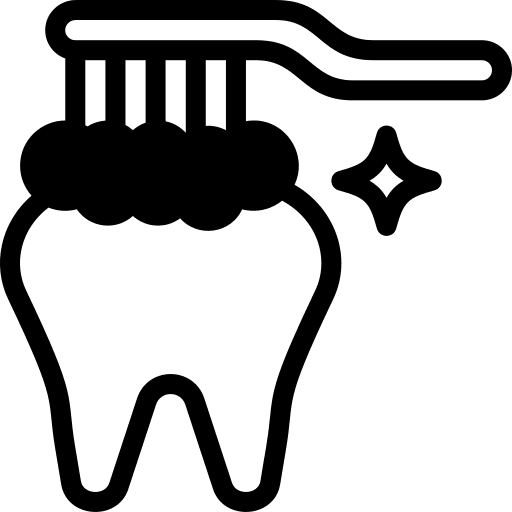 Toothbrush, toothpaste, dental icon