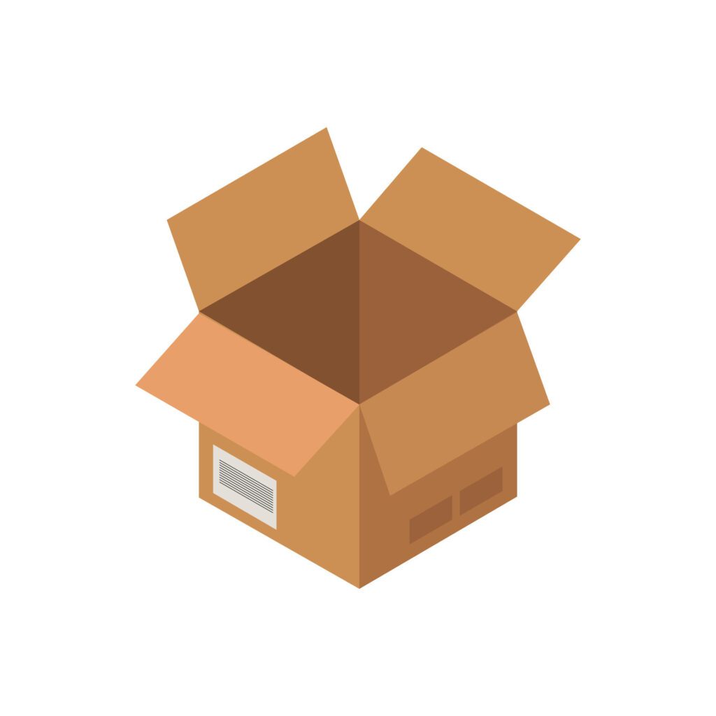 Isometric box on a background Free Vector