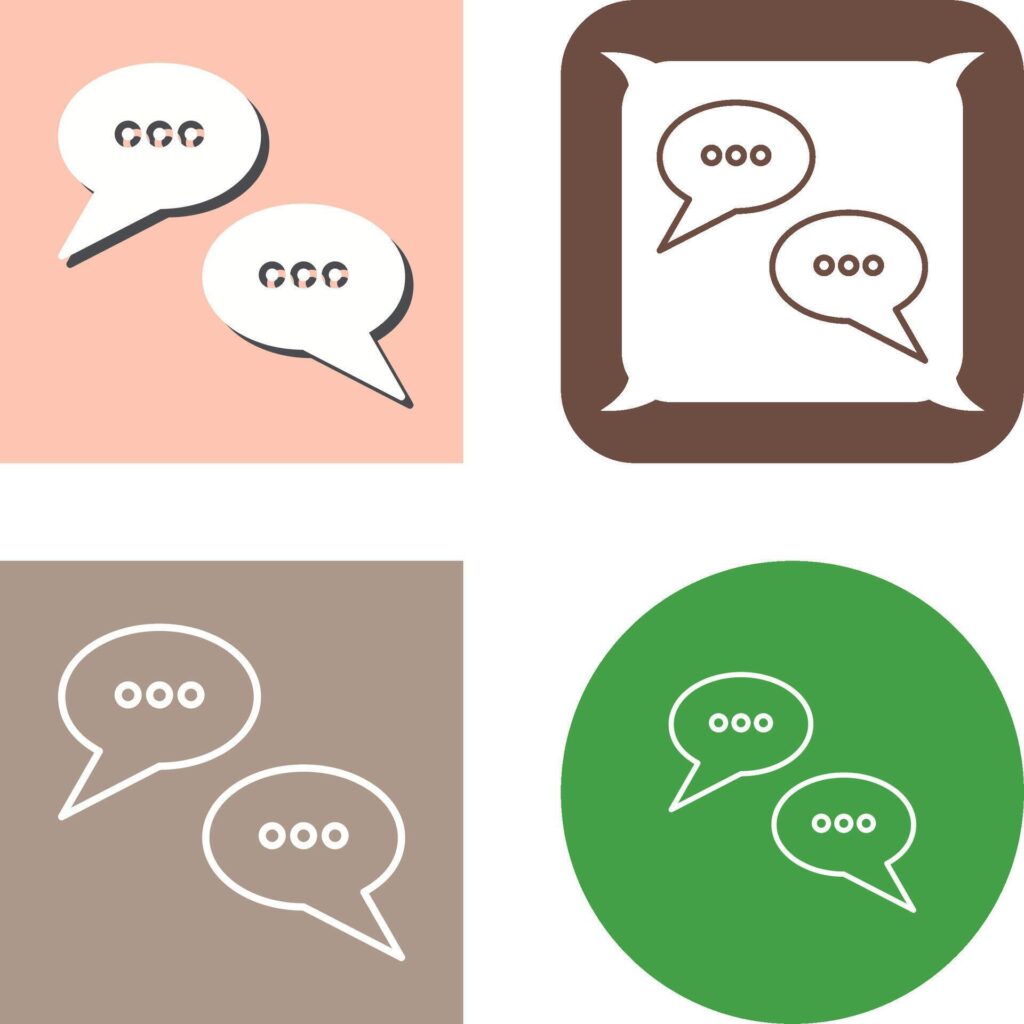 Conversation Bubbles Icon Design Stock Free