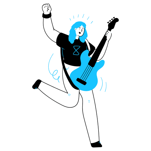 Music, rockstar, musician illustration