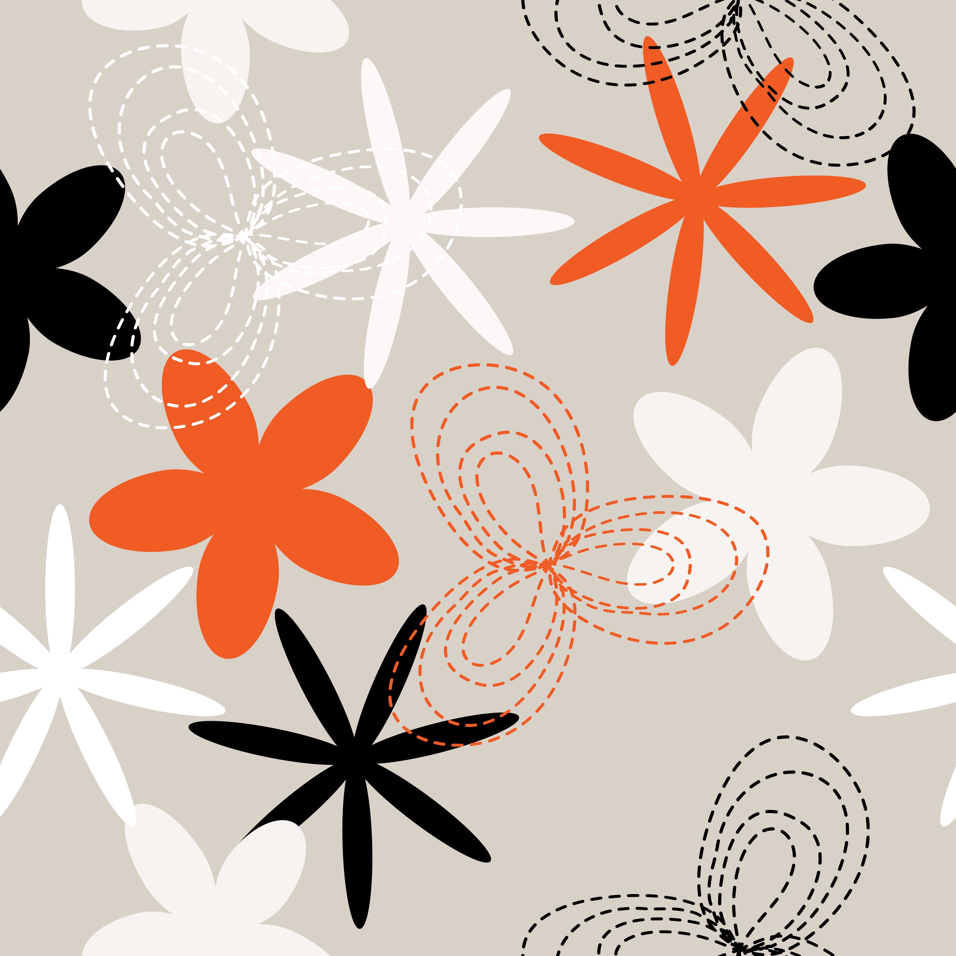 Embroidery flower pattern Free Vector